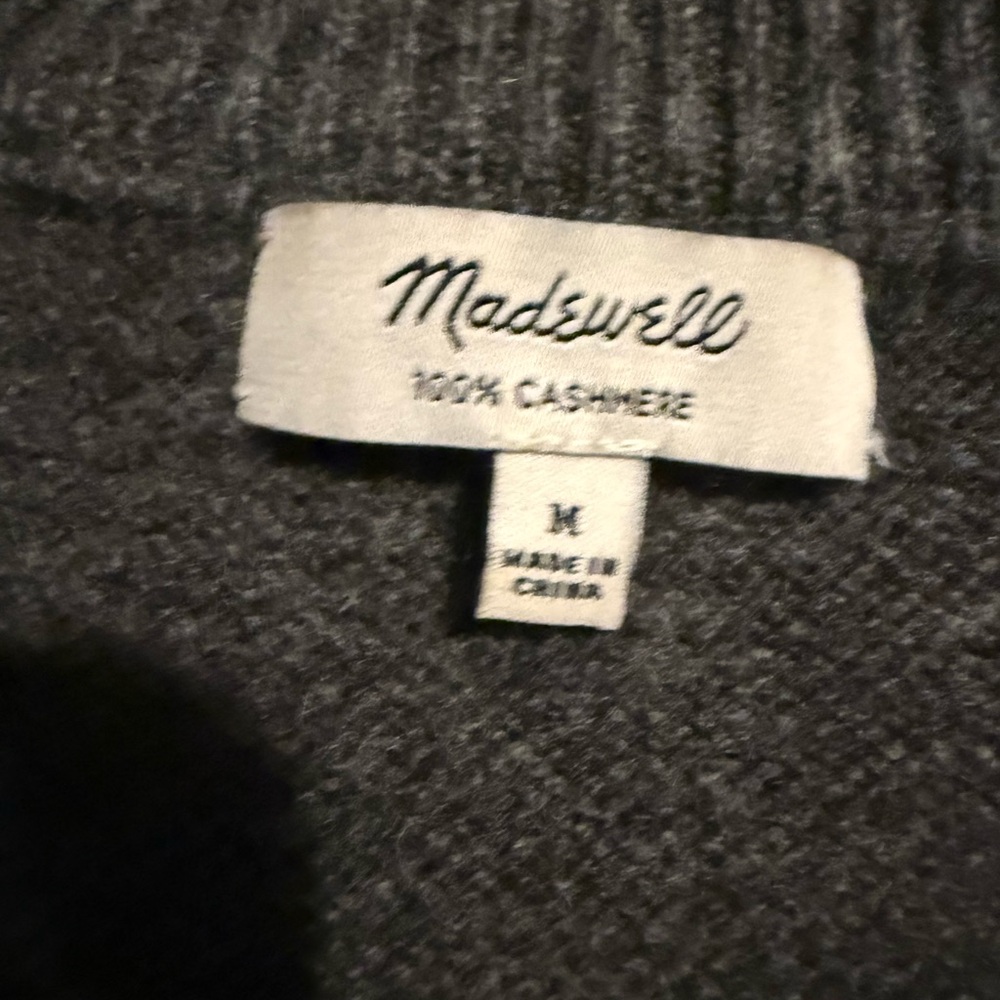 Madewell Cashmere Cozy Gray Sweater EUC 2299 - Picture 5 of 5